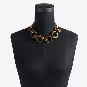 J. Crew Lucite Tortoise Link Necklace